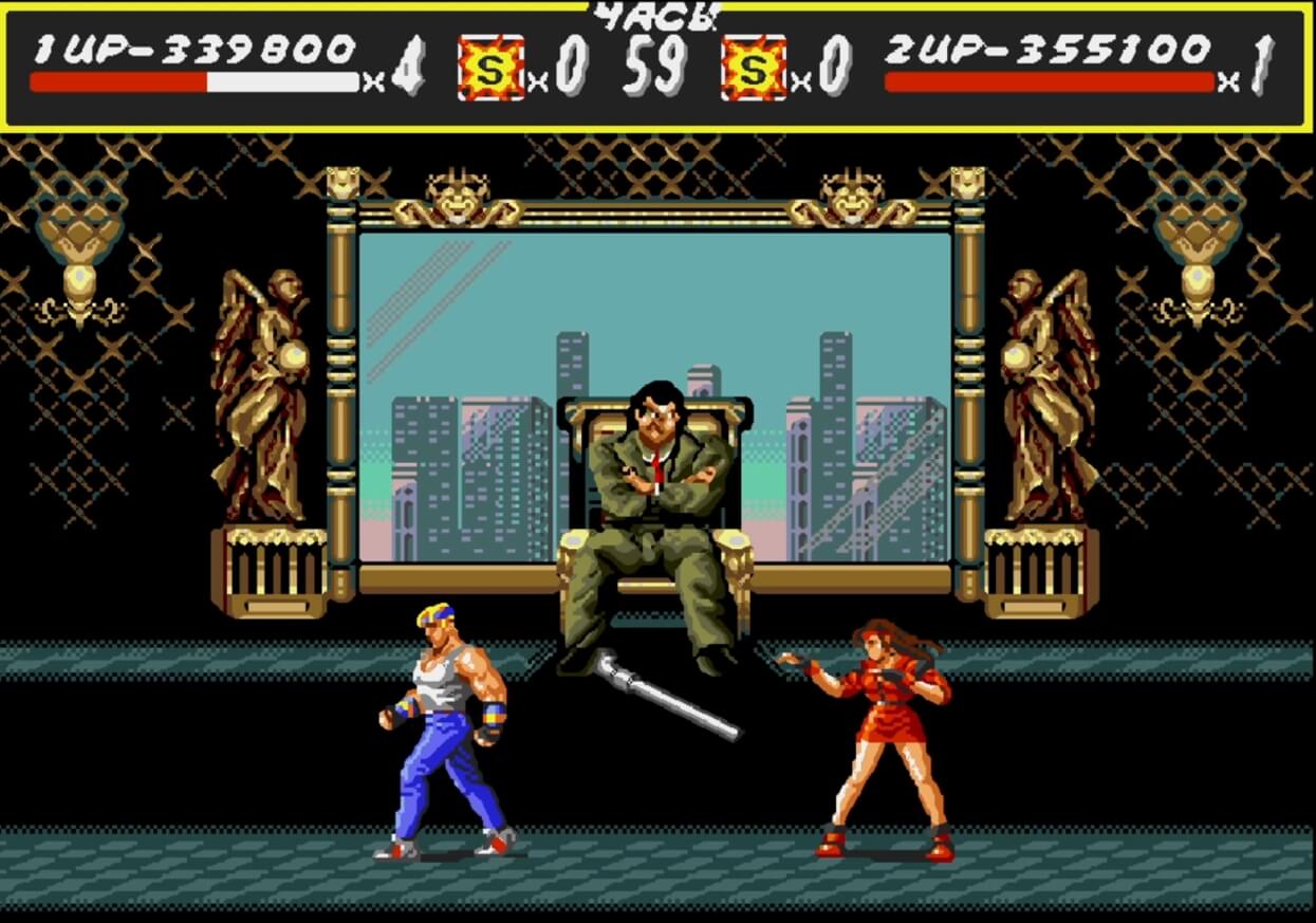 Streets Of Rage 1 - геймплей игры Sega Mega Drive\Genesis